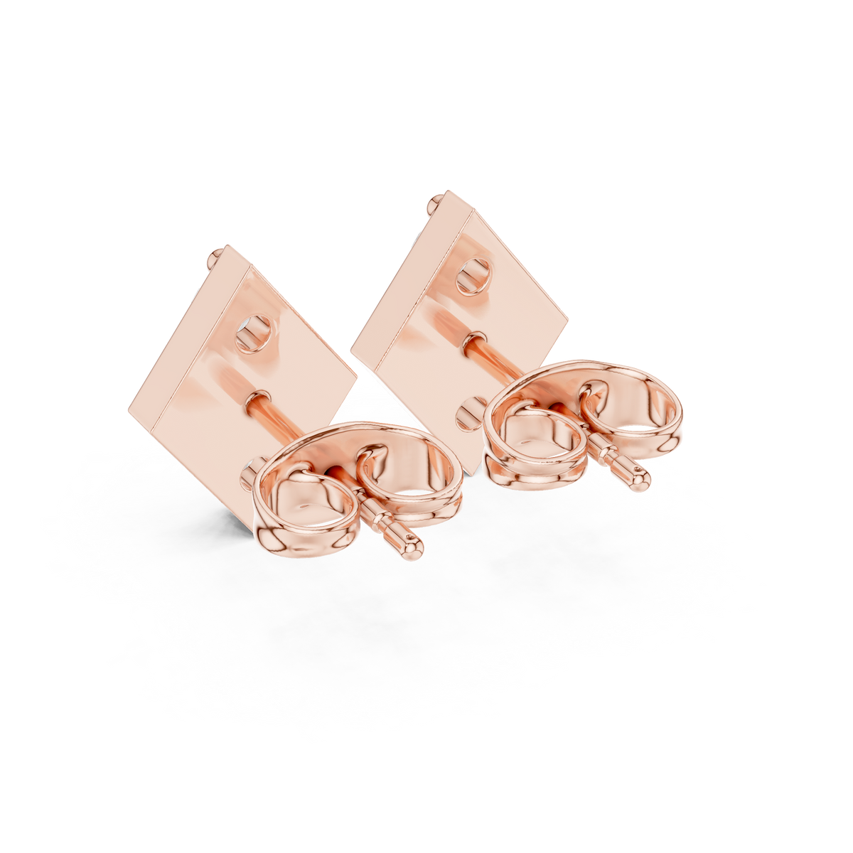 Prism Triad Diamond Geometric Studs