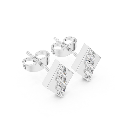 Prism Triad Diamond Geometric Studs