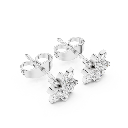 Blooming Leaf Four Diamond Studs