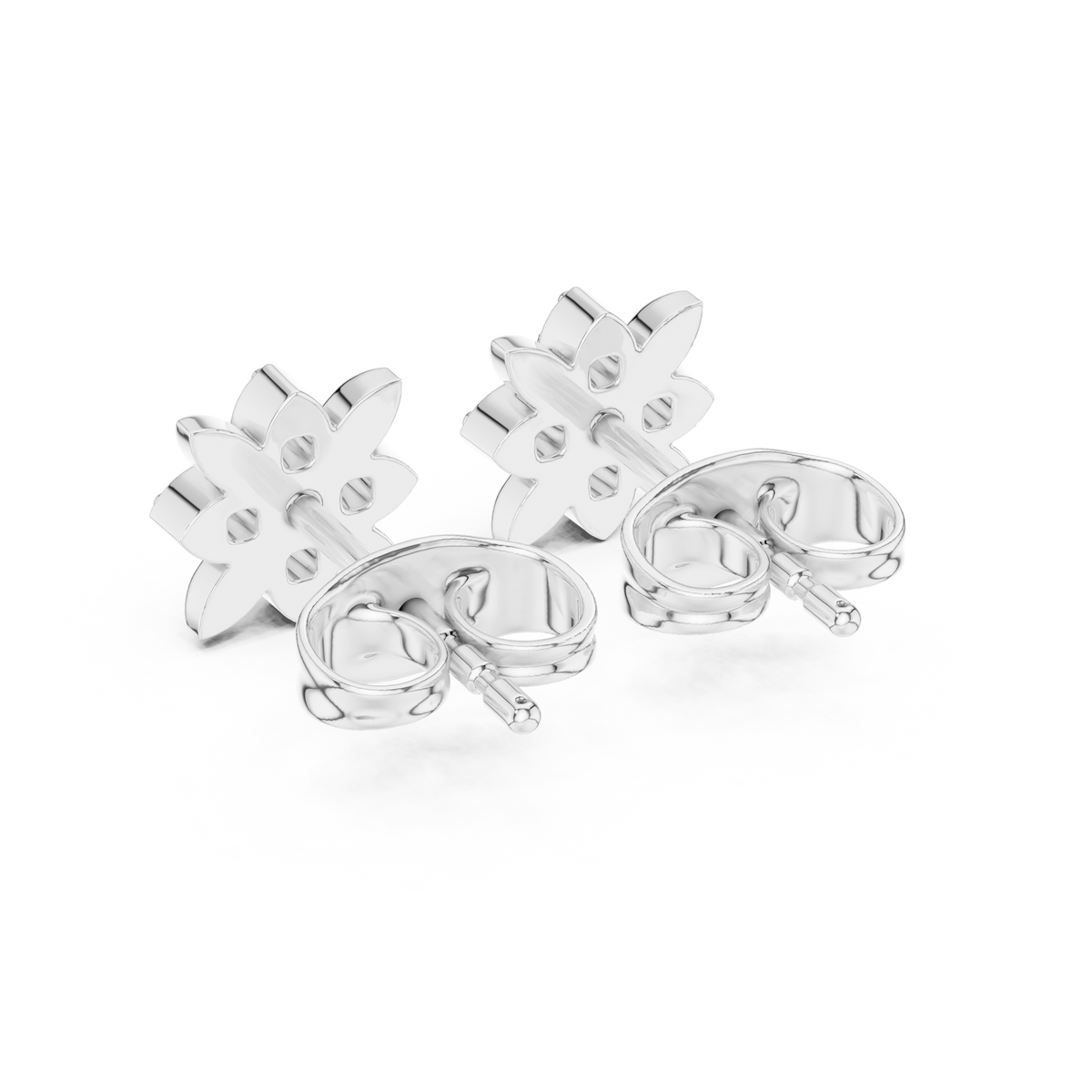 Blooming Leaf Four Diamond Studs