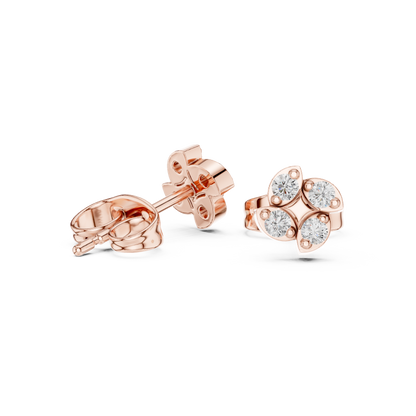 Luminous Clover Petal Diamond Studs
