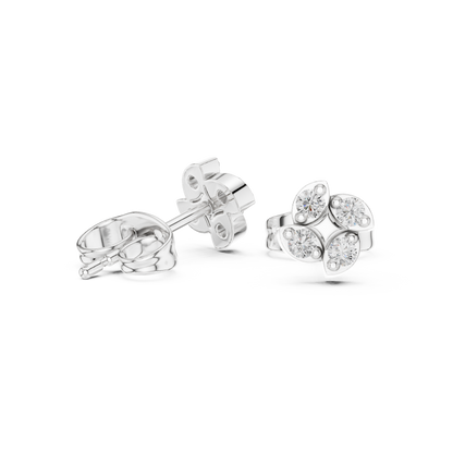 Luminous Clover Petal Diamond Studs