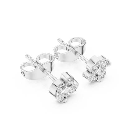 Luminous Clover Petal Diamond Studs