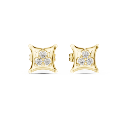 Regal Trifecta Frame Diamond Studs