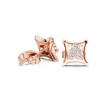 Regal Trifecta Frame Diamond Studs