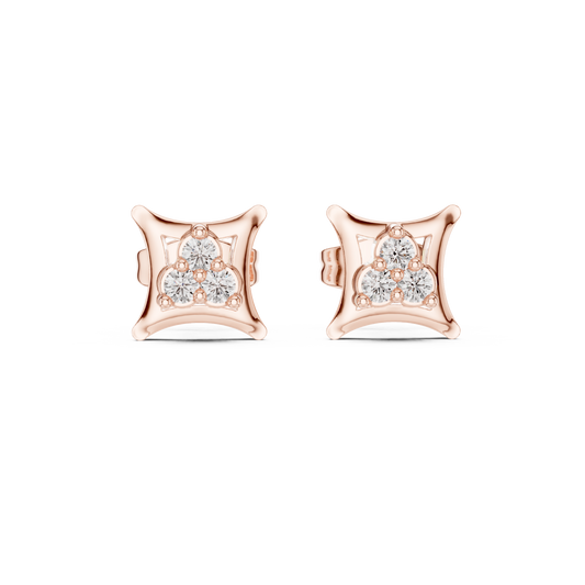 Regal Trifecta Frame Diamond Studs