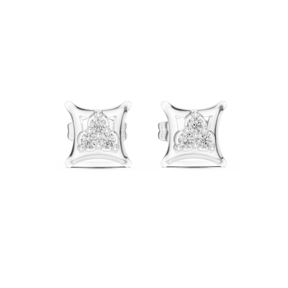 Regal Trifecta Frame Diamond Studs