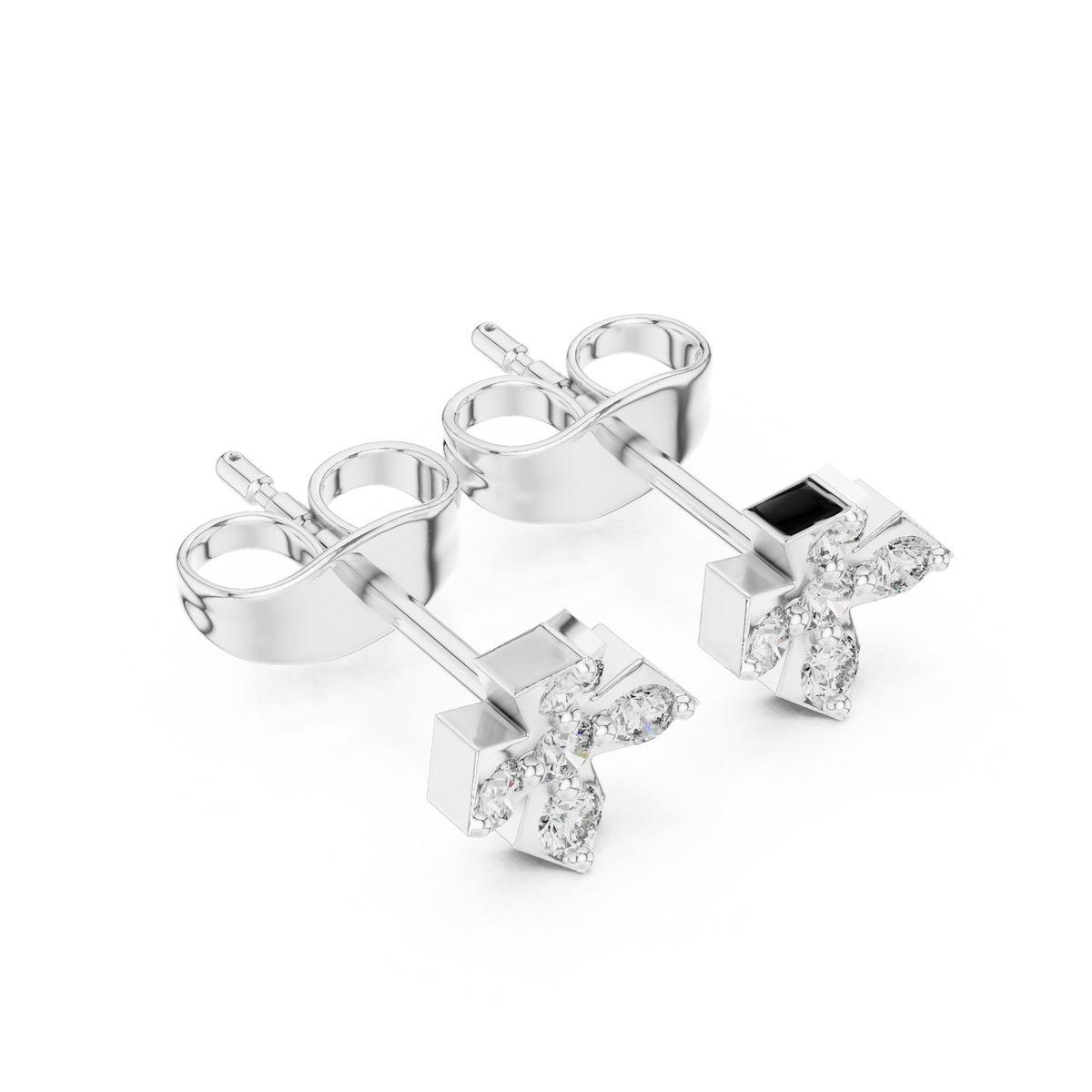 Regal Five Point Floral Diamond Studs