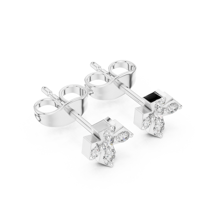Regal Five Point Floral Diamond Studs