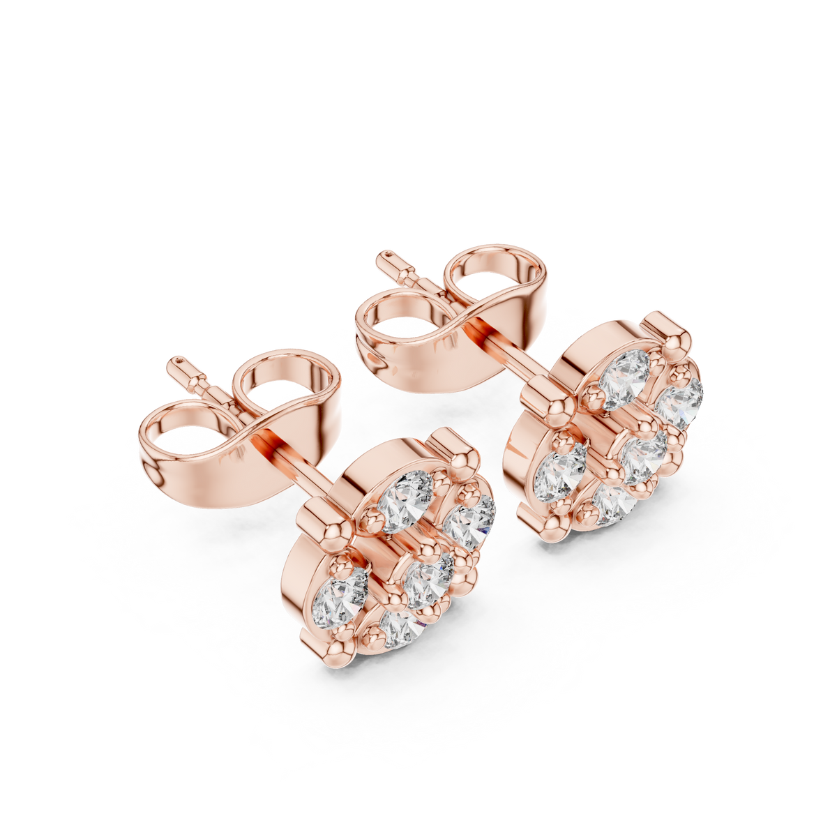 Regal Fourfold Bloom Diamond Studs