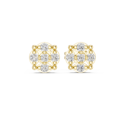 Regal Fourfold Bloom Diamond Studs