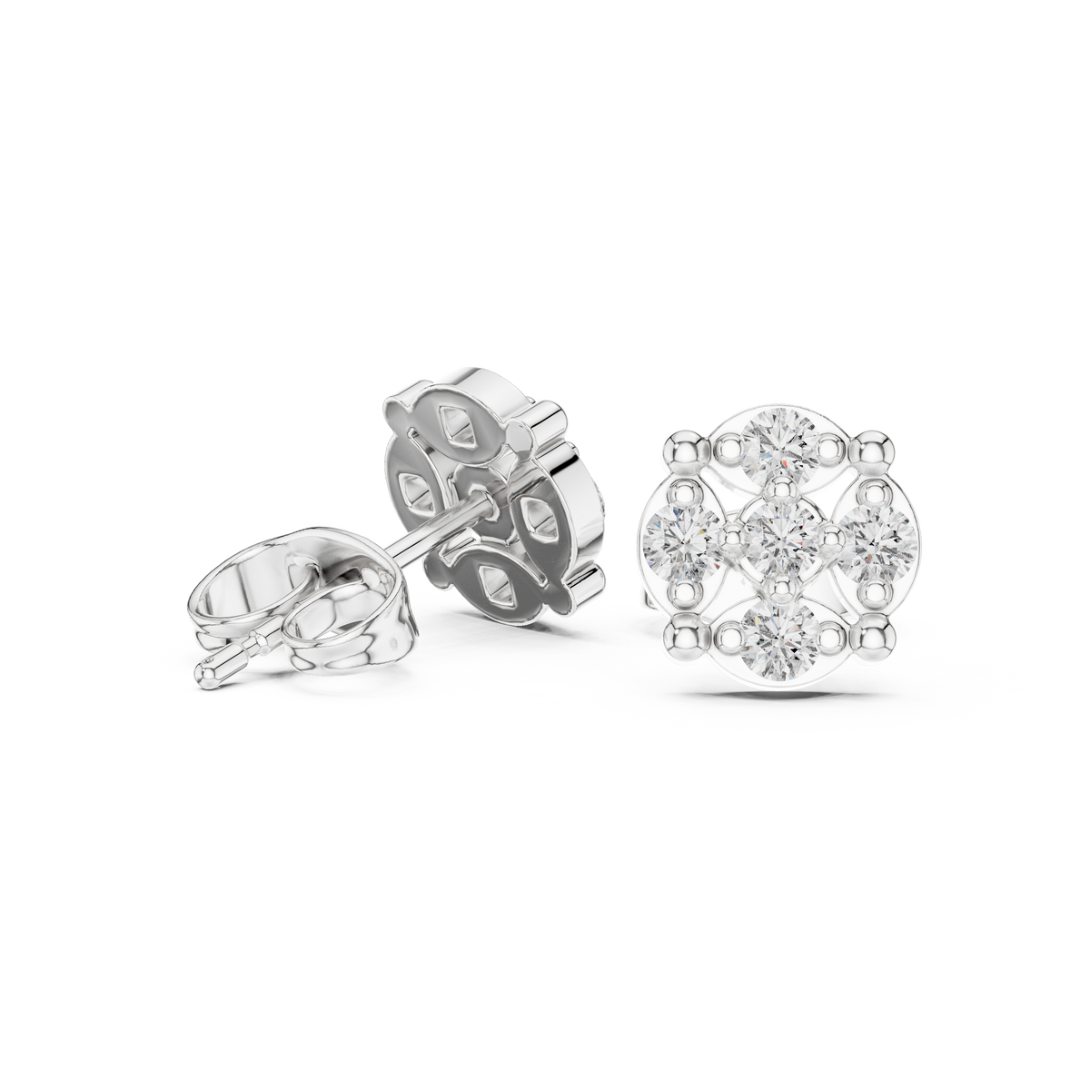 Regal Fourfold Bloom Diamond Studs