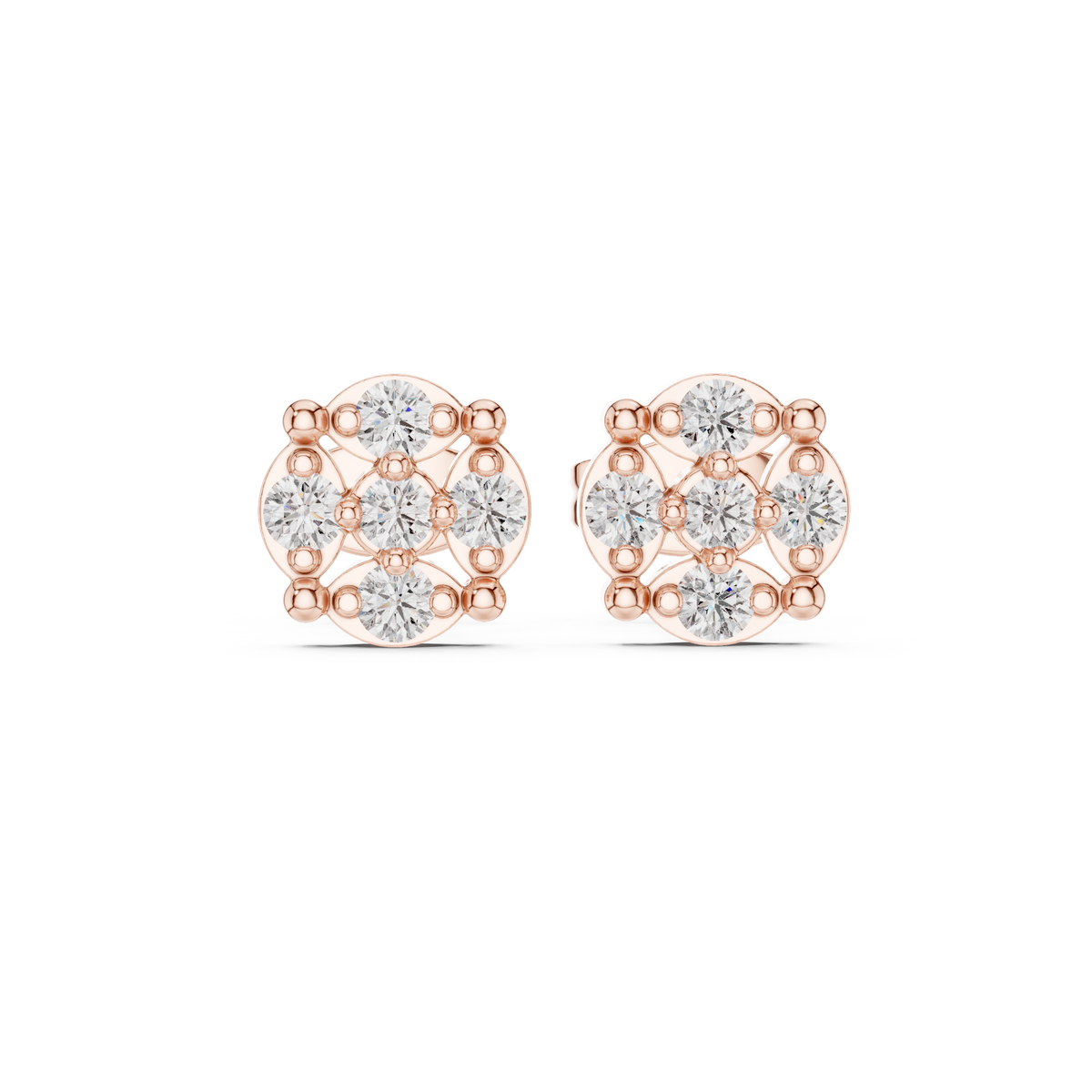 Regal Fourfold Bloom Diamond Studs