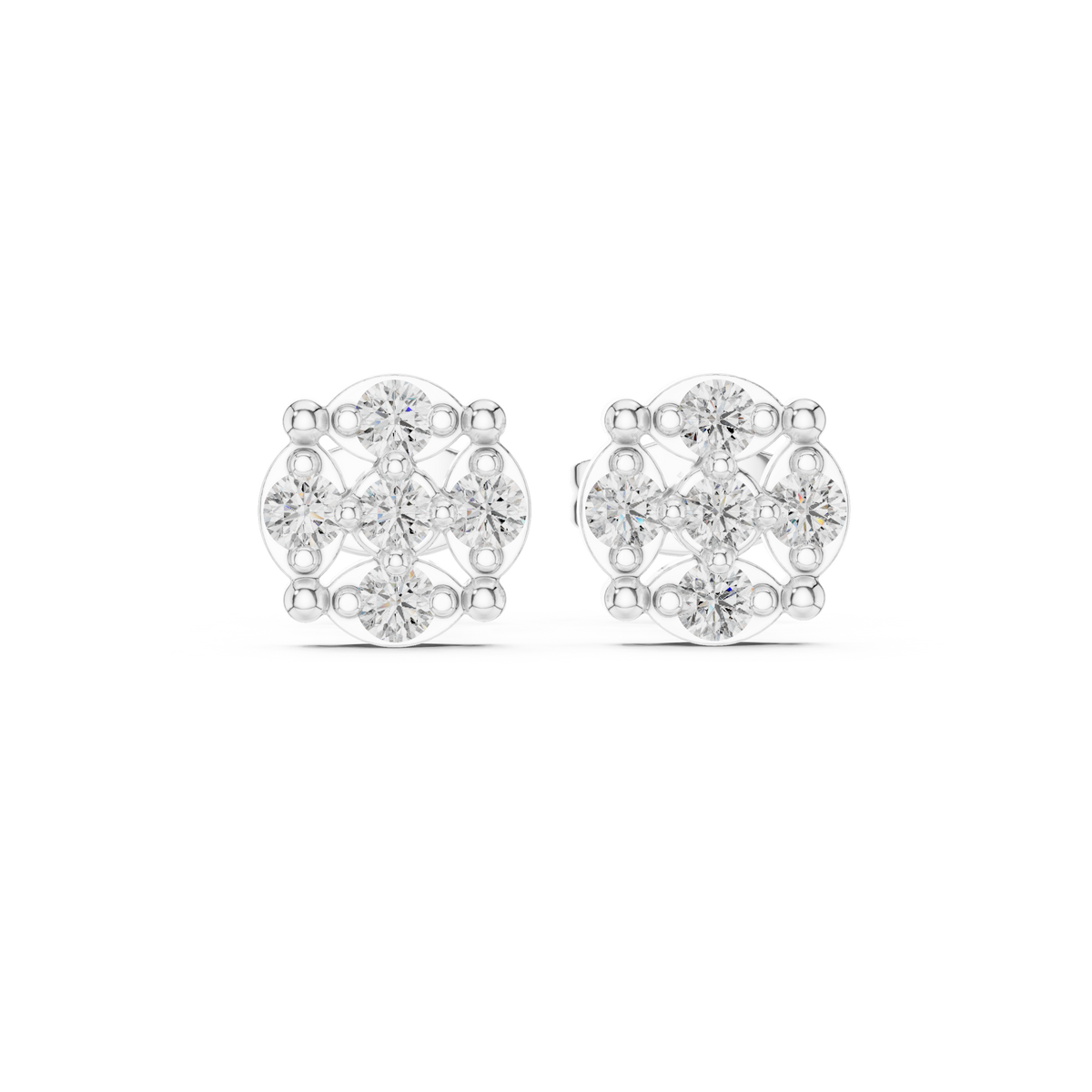 Regal Fourfold Bloom Diamond Studs