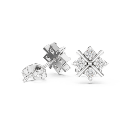 Regal Crisscross Star Diamond Studs