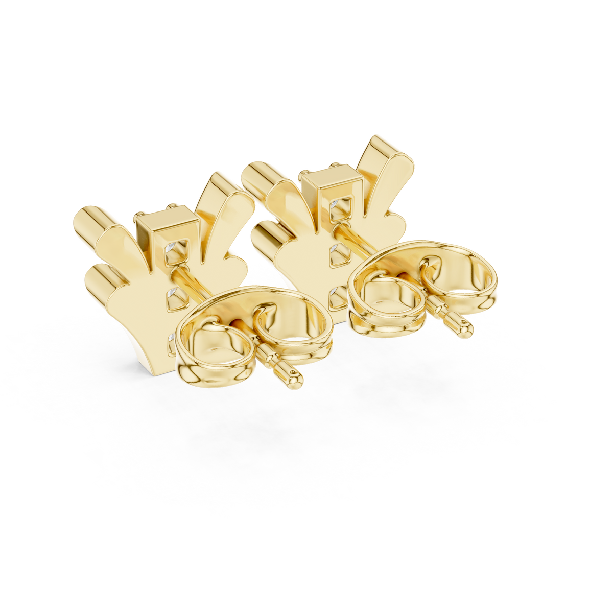 Regal Vine Frame Diamond Studs