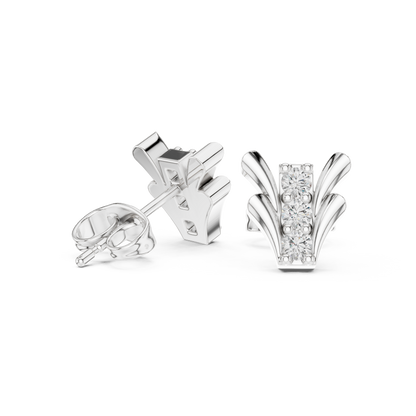 Regal Vine Frame Diamond Studs
