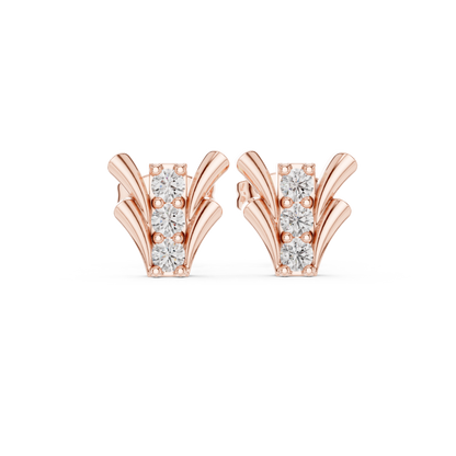 Regal Vine Frame Diamond Studs