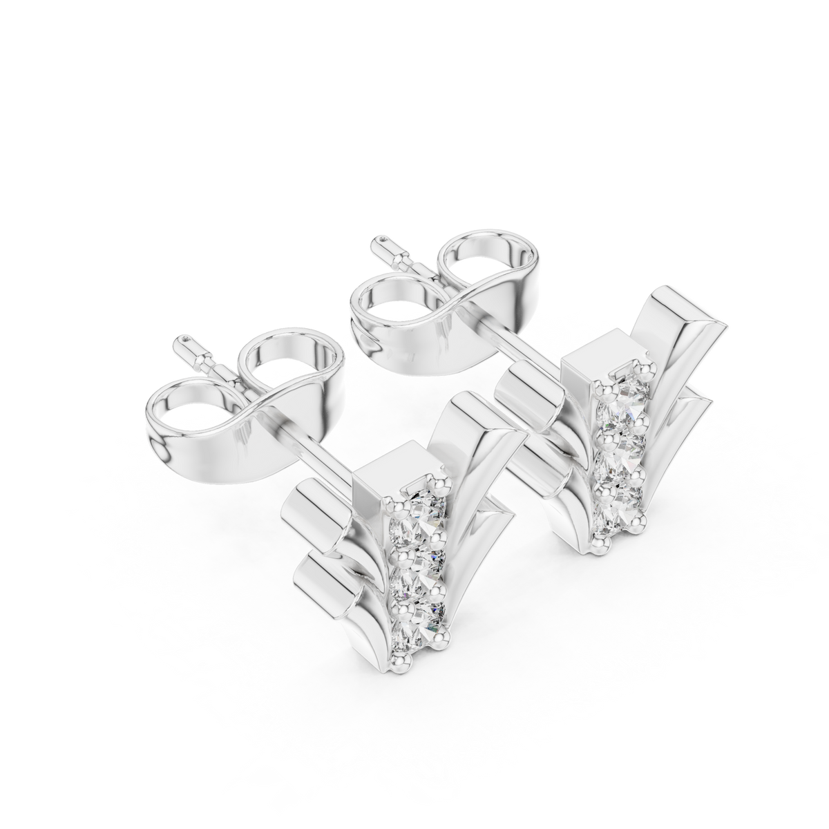 Regal Vine Frame Diamond Studs