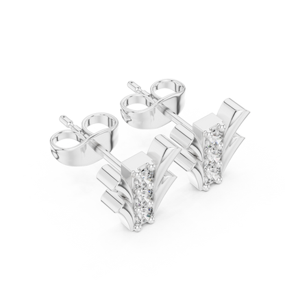 Regal Vine Frame Diamond Studs