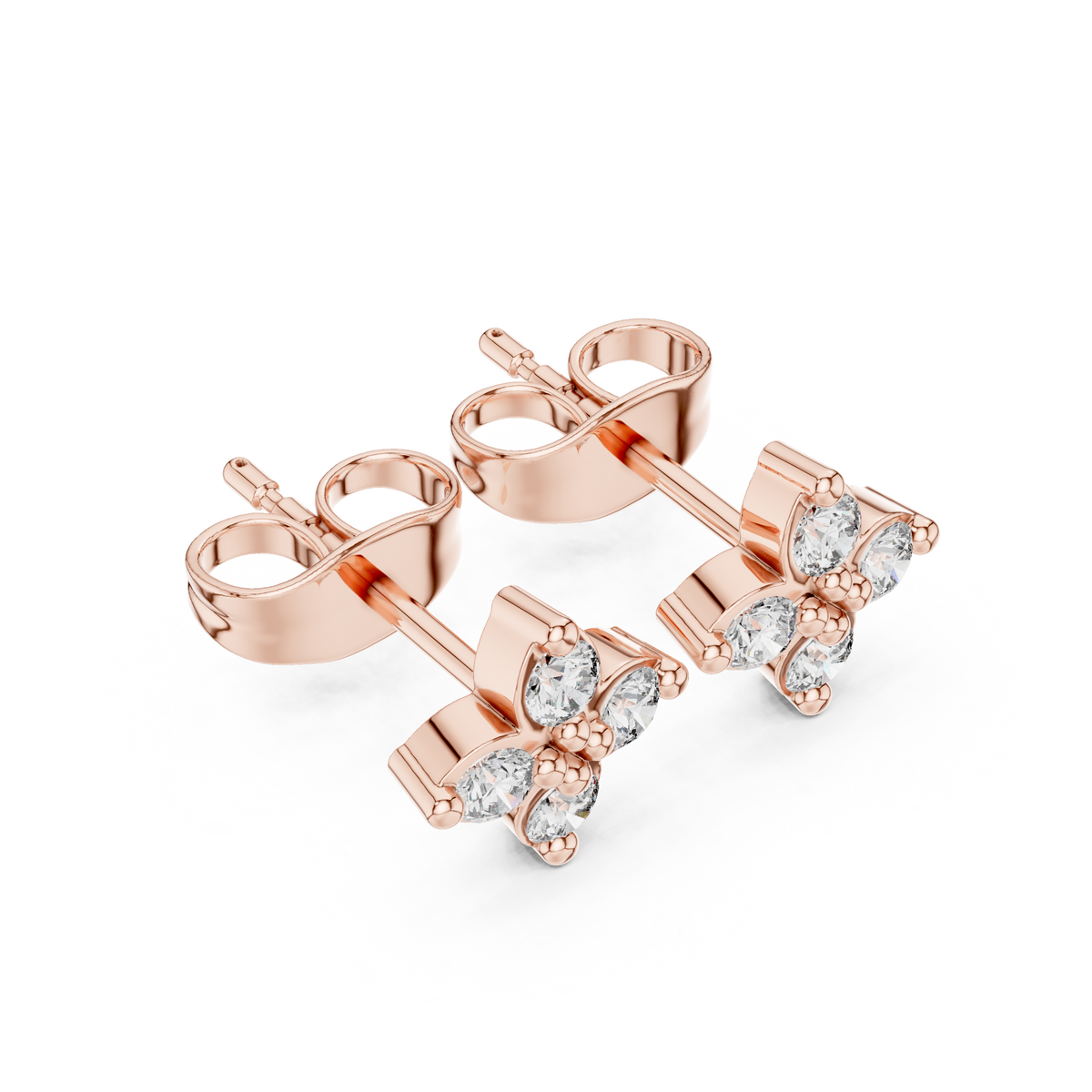 Four Petal Radiance Diamond Studs