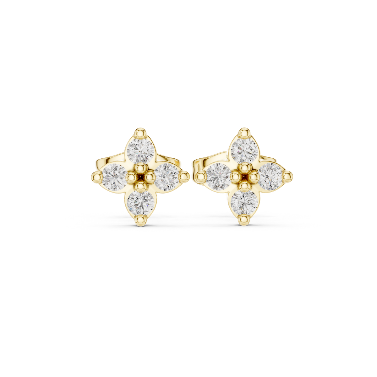 Four Petal Radiance Diamond Studs