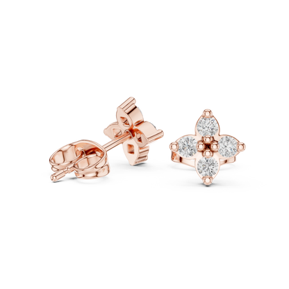 Four Petal Radiance Diamond Studs