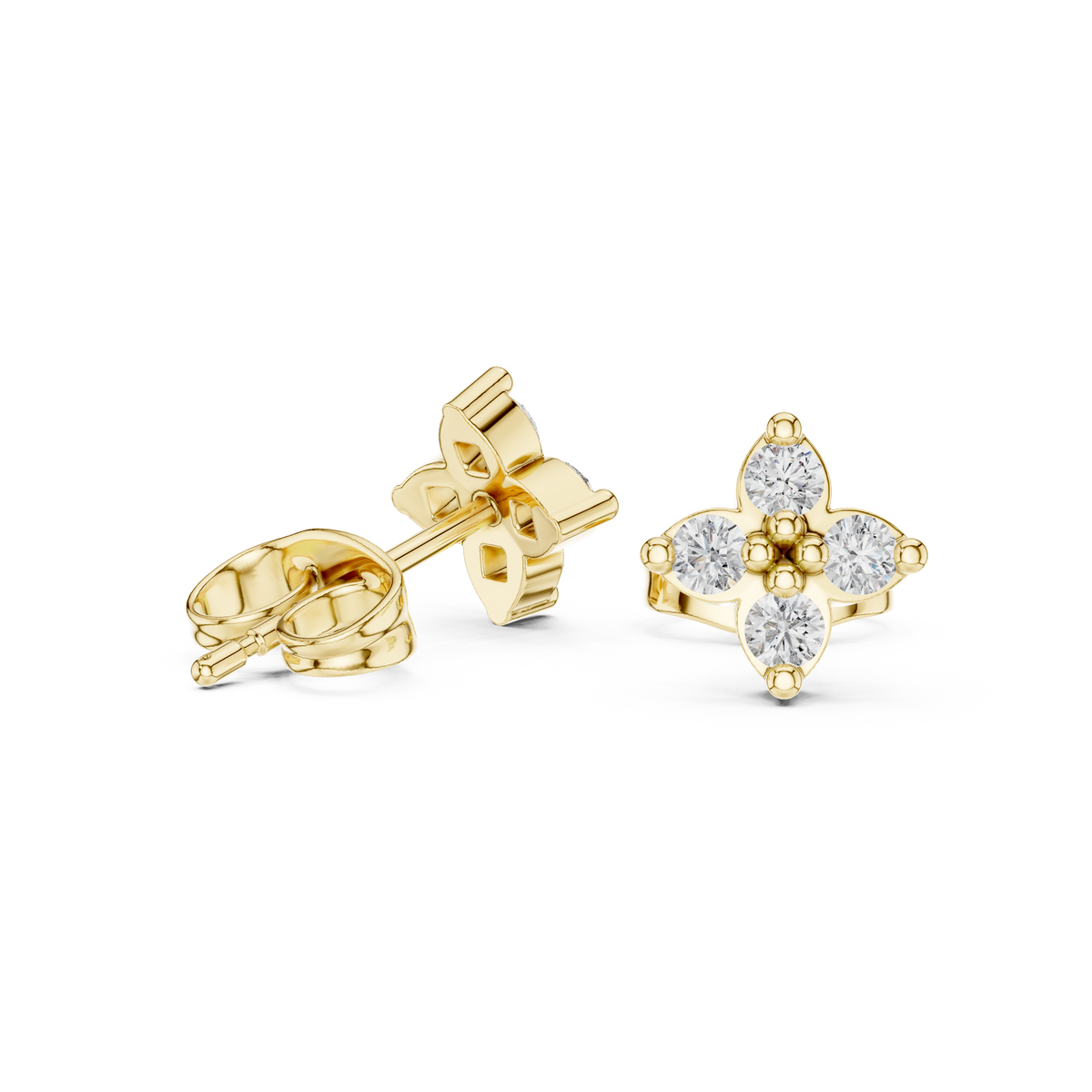Four Petal Radiance Diamond Studs
