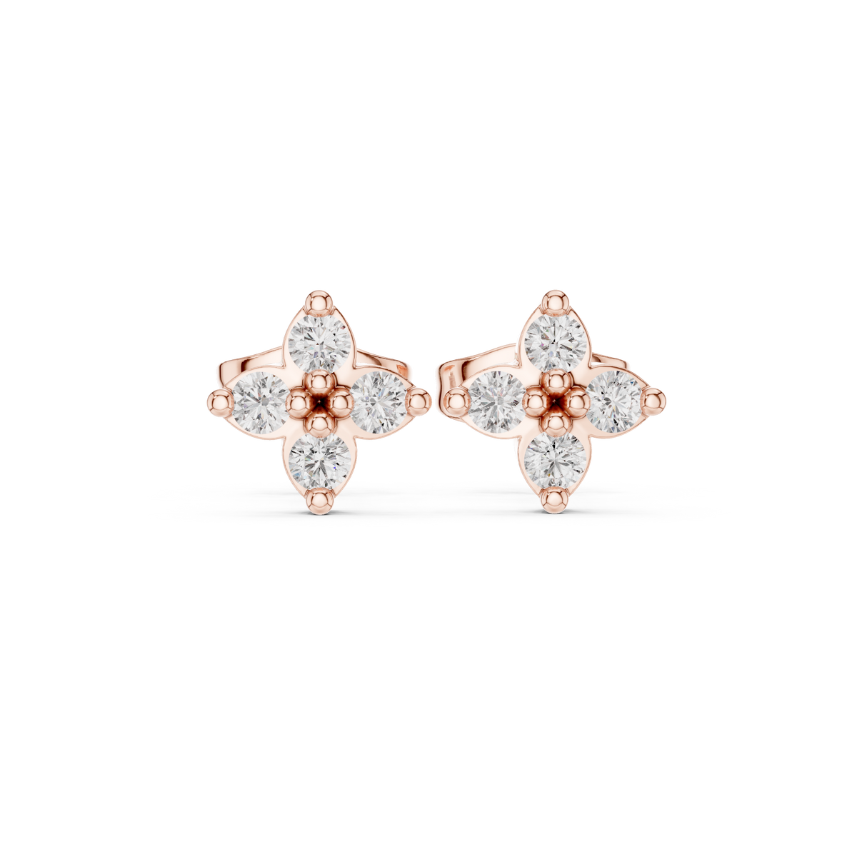 Four Petal Radiance Diamond Studs