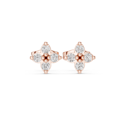 Four Petal Radiance Diamond Studs