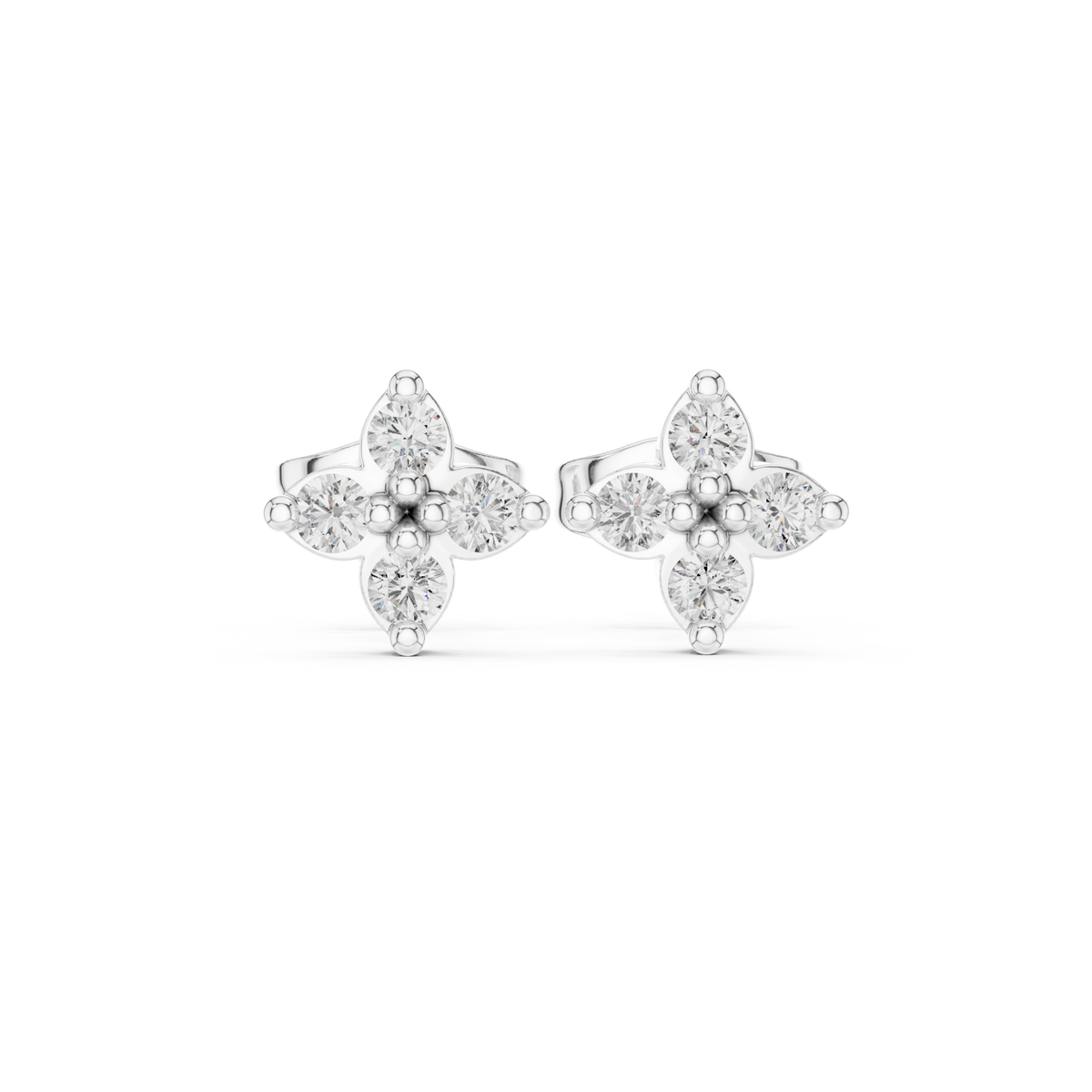 Four Petal Radiance Diamond Studs