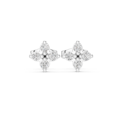 Four Petal Radiance Diamond Studs