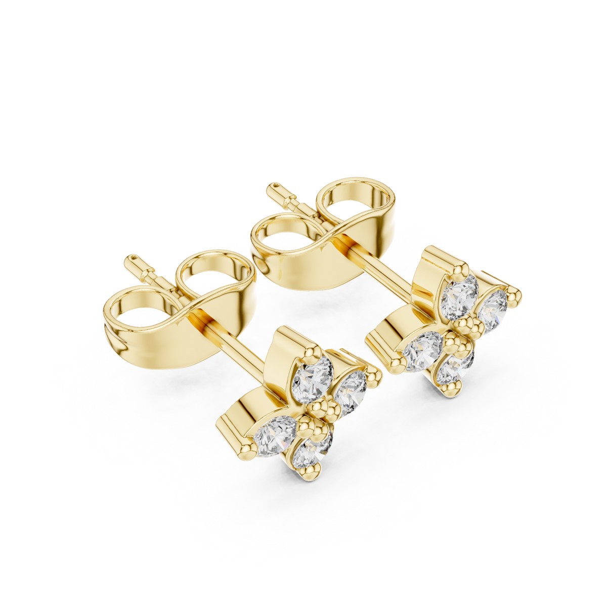 Four Petal Radiance Diamond Studs