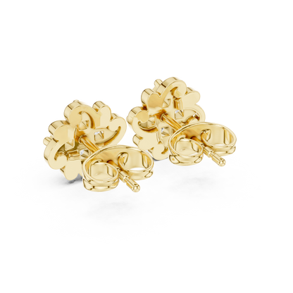 Graceful Four Bloom Diamond Studs