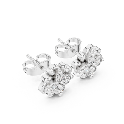 Graceful Four Bloom Diamond Studs