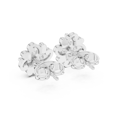 Graceful Four Bloom Diamond Studs