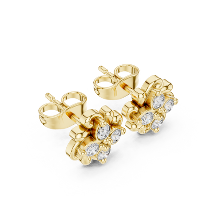 Graceful Four Bloom Diamond Studs