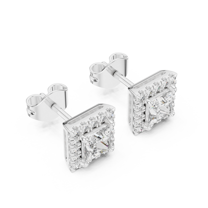 Cavelle Princess Diamond Framed Studs
