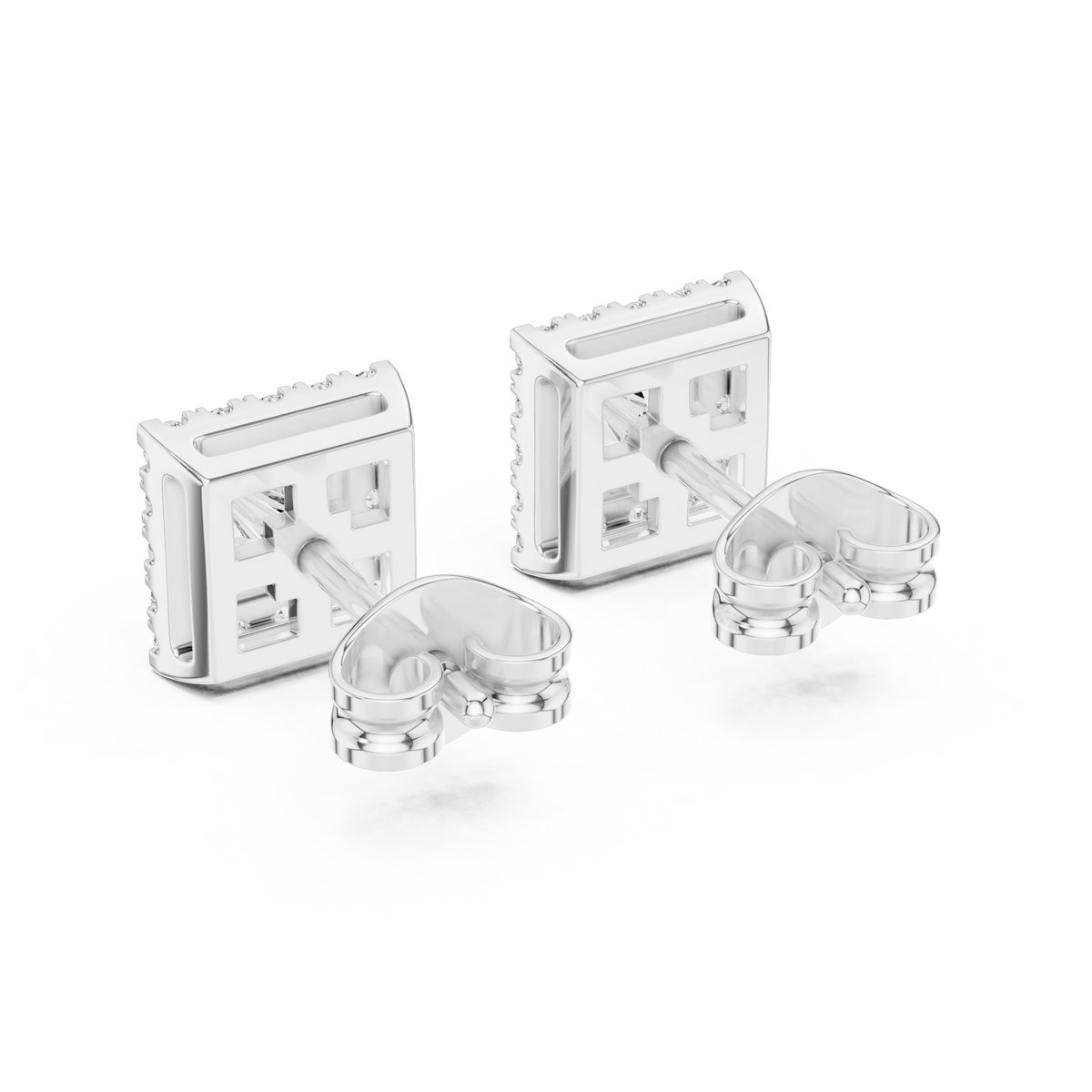 Cavelle Princess Diamond Framed Studs