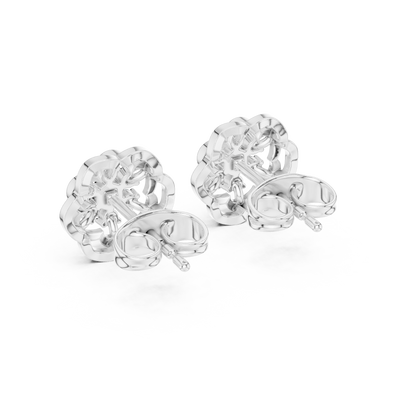 Regal Layered Blossom Diamond Studs