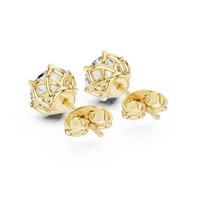 Elegant Tulip Bloom Diamond Studs