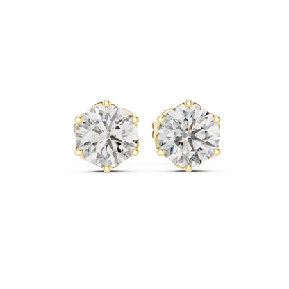 Elegant Tulip Bloom Diamond Studs