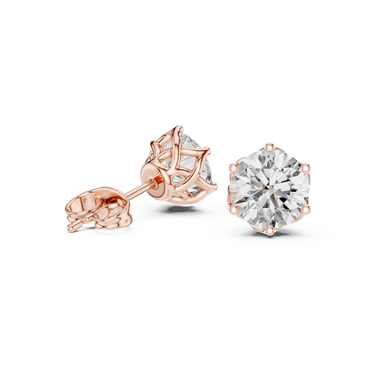 Elegant Tulip Bloom Diamond Studs