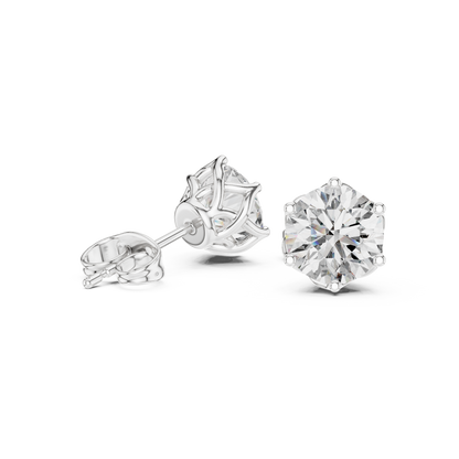 Elegant Tulip Bloom Diamond Studs