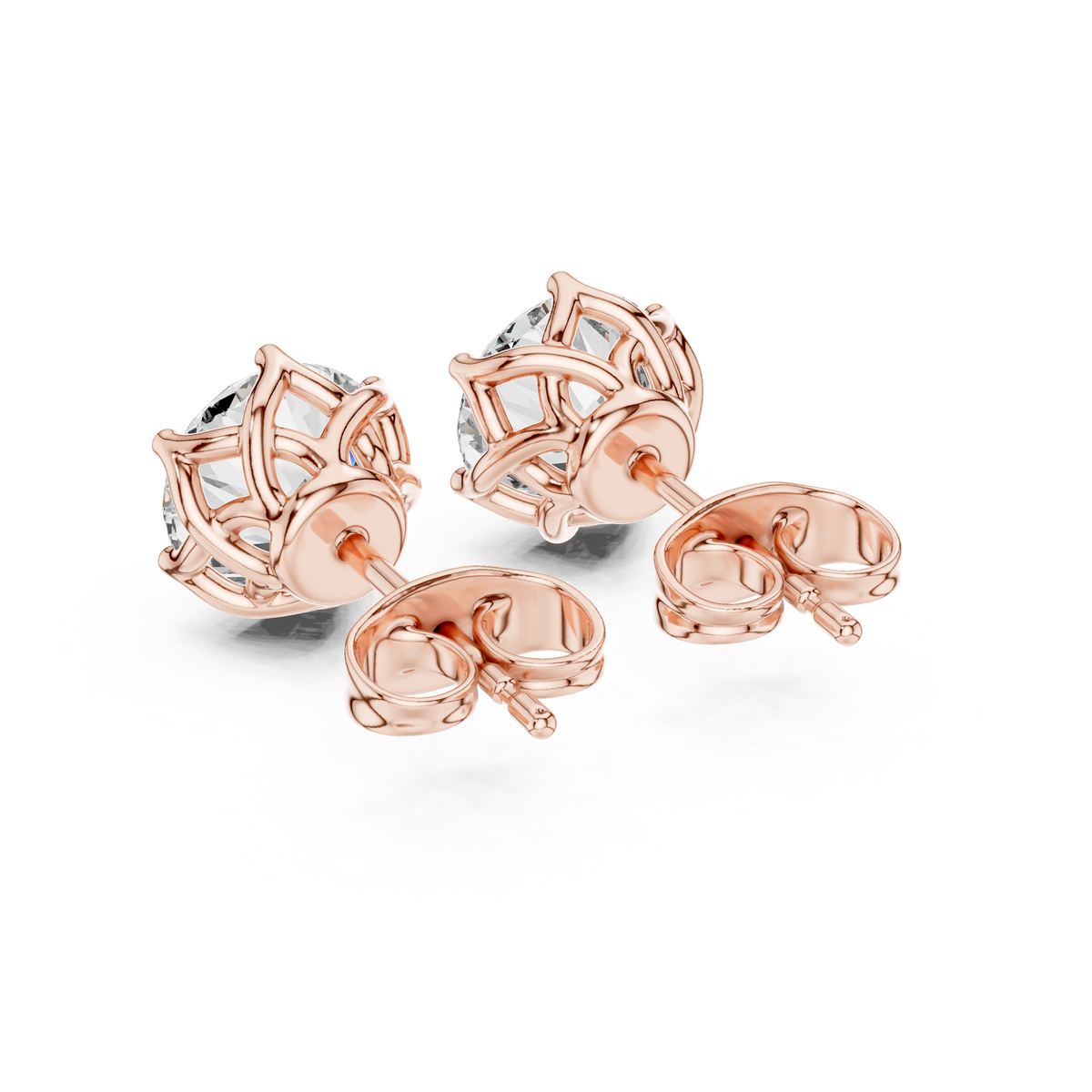 Elegant Tulip Bloom Diamond Studs