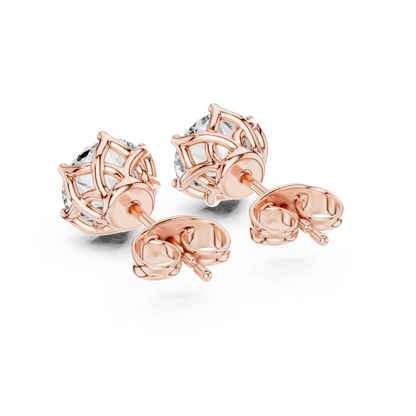 Elegant Tulip Bloom Diamond Studs