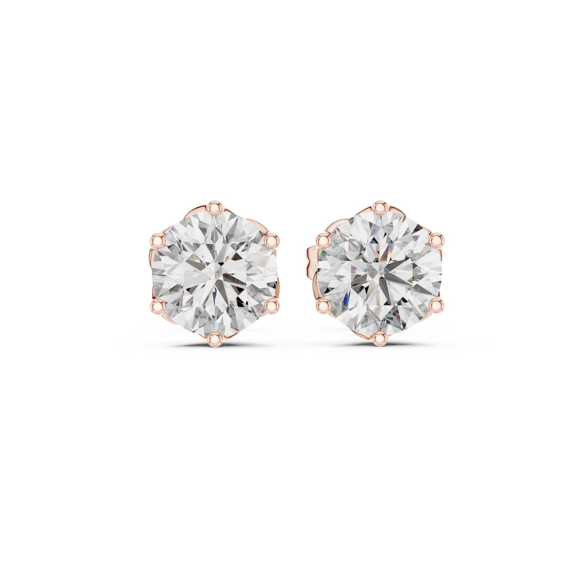 Elegant Tulip Bloom Diamond Studs