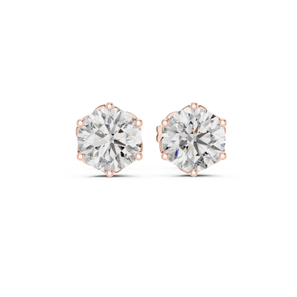 Elegant Tulip Bloom Diamond Studs