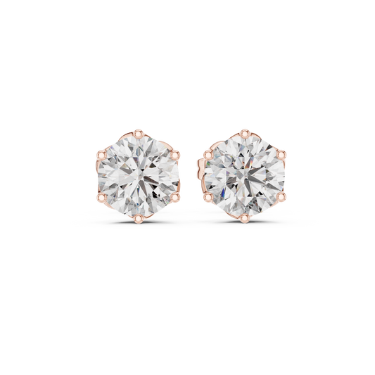 Elegant Tulip Bloom Diamond Studs
