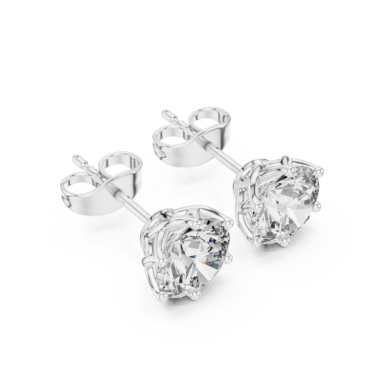 Elegant Tulip Bloom Diamond Studs